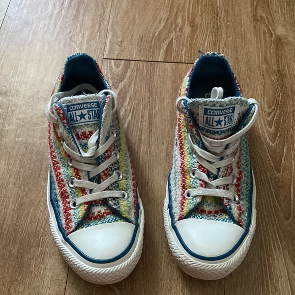Tweed striped Converse All Star tennis shoes US size 5 - Picture 5 of 10
